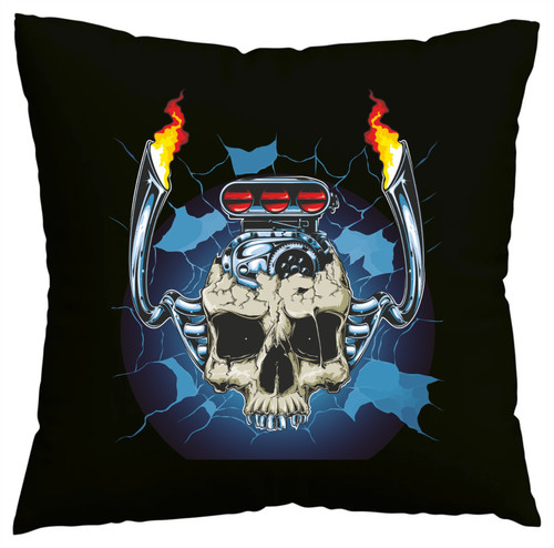 Kissenbezug skull auspuff - skull, v8